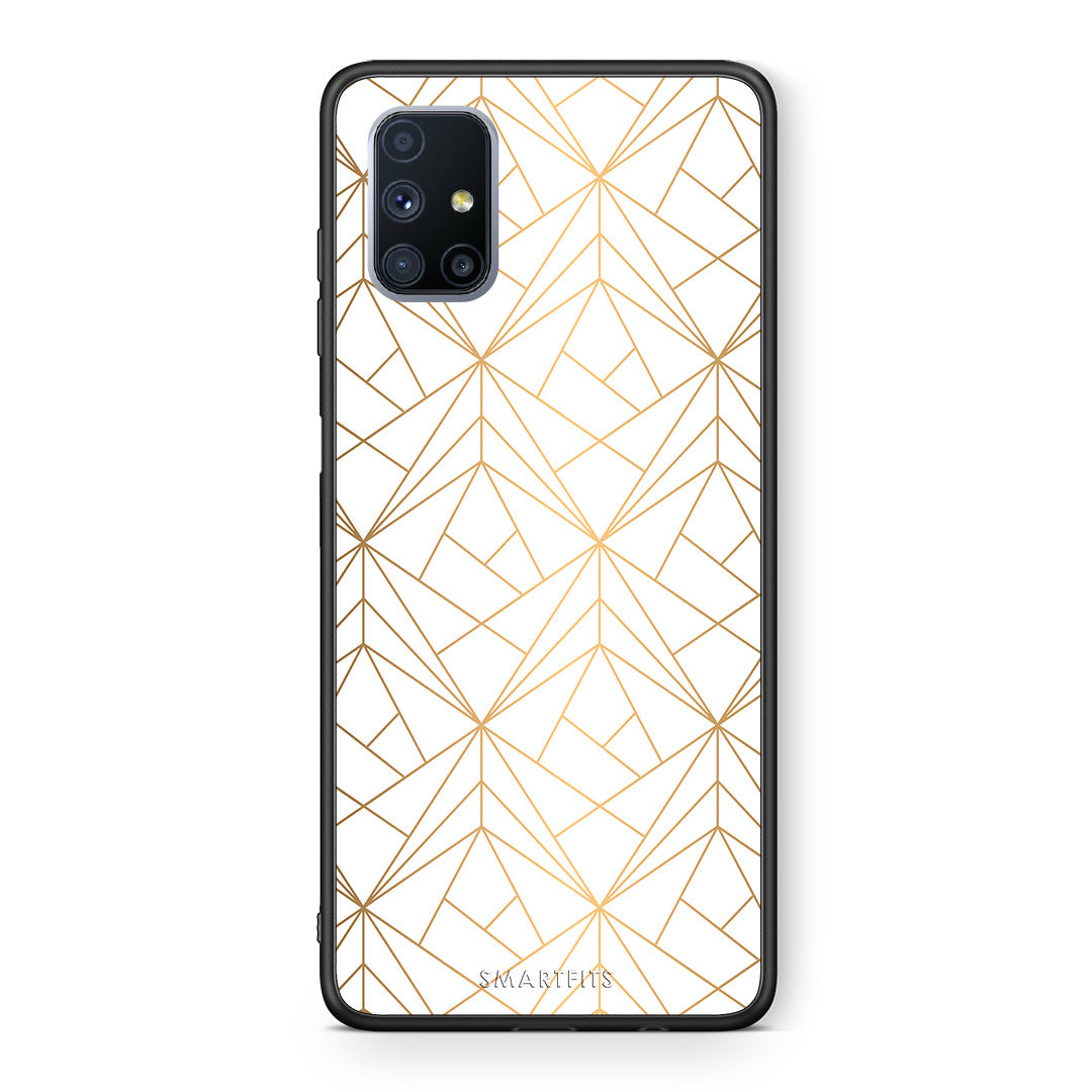 Geometric Luxury White - Samsung Galaxy M51 θήκη