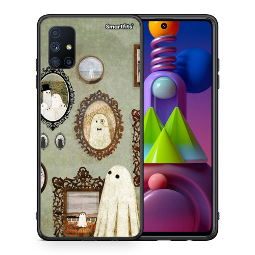 Θήκη Samsung Galaxy M51 Halloween Ghost Season από τη Smartfits με σχέδιο στο πίσω μέρος και μαύρο περίβλημα | Samsung Galaxy M51 Halloween Ghost Season case with colorful back and black bezels