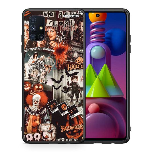 Θήκη Samsung Galaxy M51 Halloween Spooky Season από τη Smartfits με σχέδιο στο πίσω μέρος και μαύρο περίβλημα | Samsung Galaxy M51 Halloween Spooky Season case with colorful back and black bezels