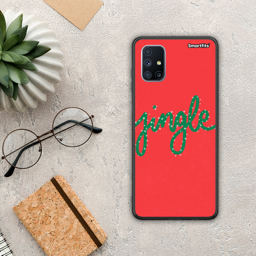 Θήκη Samsung Galaxy M51 Jingle Xmas από τη Smartfits με σχέδιο στο πίσω μέρος και μαύρο περίβλημα | Samsung Galaxy M51 Jingle Xmas case with colorful back and black bezels