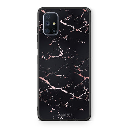 Marble Black Rosegold - Samsung Galaxy M51 θήκη