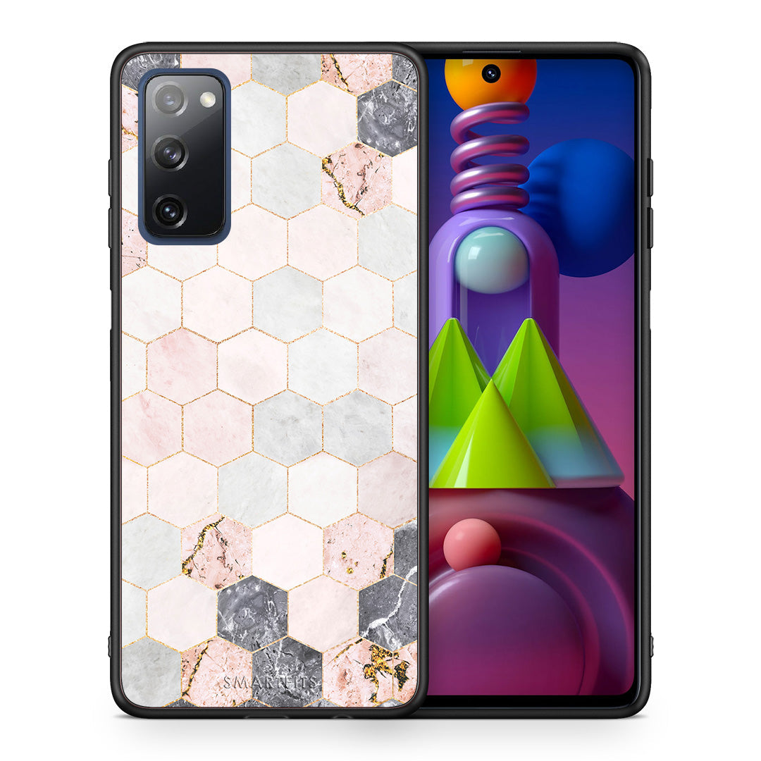 Marble Hexagon Pink - Samsung Galaxy M51 θήκη