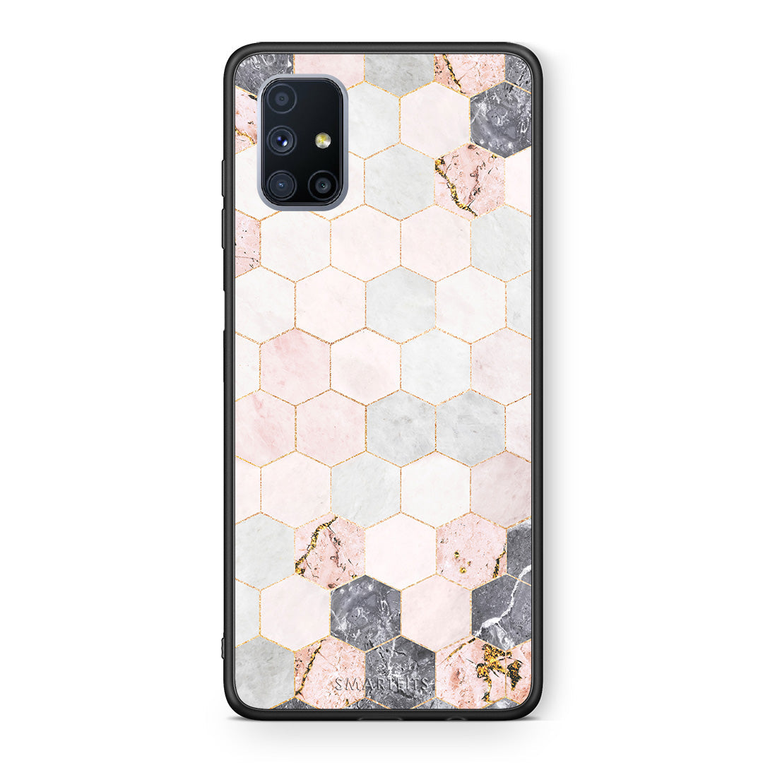 Marble Hexagon Pink - Samsung Galaxy M51 θήκη