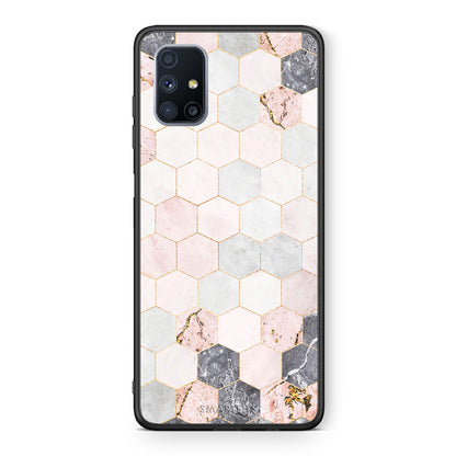 Marble Hexagon Pink - Samsung Galaxy M51 θήκη