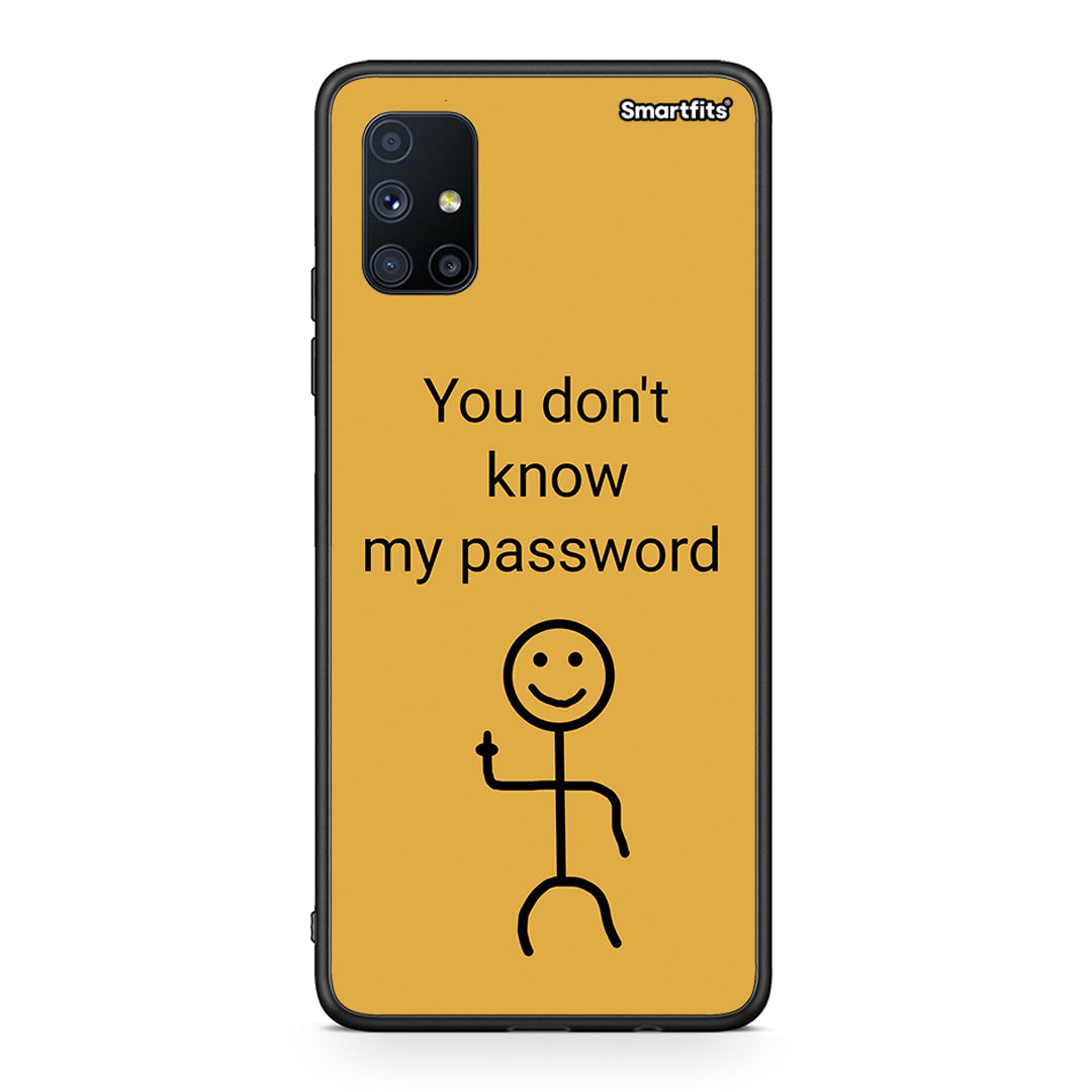Θήκη Samsung Galaxy M51 My Password από τη Smartfits με σχέδιο στο πίσω μέρος και μαύρο περίβλημα | Samsung Galaxy M51 My Password case with colorful back and black bezels