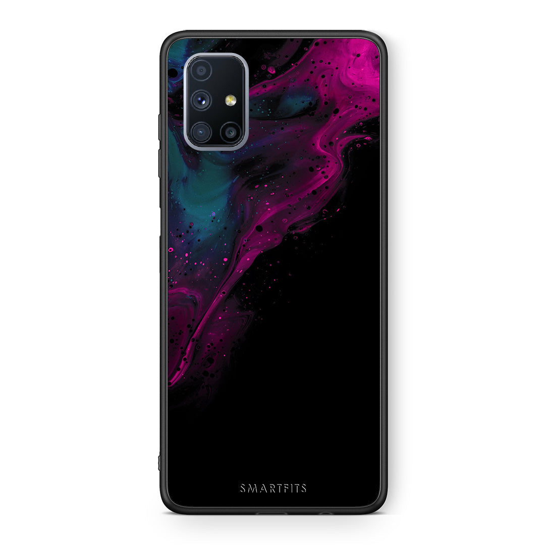 Watercolor Pink Black - Samsung Galaxy M51 θήκη
