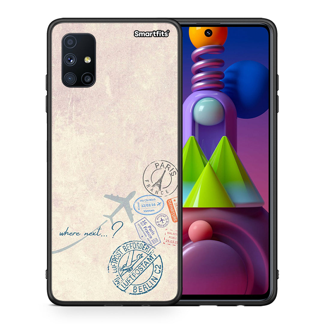 Θήκη Samsung Galaxy M51 Where Next από τη Smartfits με σχέδιο στο πίσω μέρος και μαύρο περίβλημα | Samsung Galaxy M51 Where Next case with colorful back and black bezels