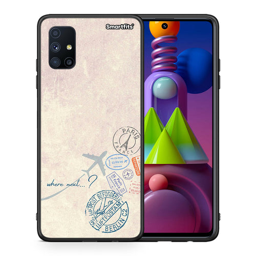 Θήκη Samsung Galaxy M51 Where Next από τη Smartfits με σχέδιο στο πίσω μέρος και μαύρο περίβλημα | Samsung Galaxy M51 Where Next case with colorful back and black bezels