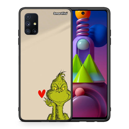 Θήκη Samsung Galaxy M51 Xmas Grinch από τη Smartfits με σχέδιο στο πίσω μέρος και μαύρο περίβλημα | Samsung Galaxy M51 Xmas Grinch case with colorful back and black bezels