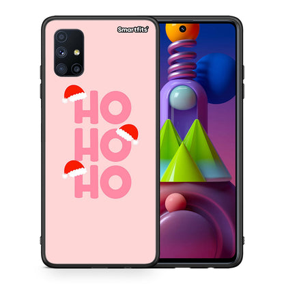 Θήκη Samsung Galaxy M51 Xmas Ho Ho Ho από τη Smartfits με σχέδιο στο πίσω μέρος και μαύρο περίβλημα | Samsung Galaxy M51 Xmas Ho Ho Ho case with colorful back and black bezels
