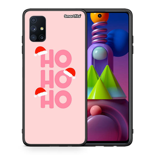 Θήκη Samsung Galaxy M51 Xmas Ho Ho Ho από τη Smartfits με σχέδιο στο πίσω μέρος και μαύρο περίβλημα | Samsung Galaxy M51 Xmas Ho Ho Ho case with colorful back and black bezels