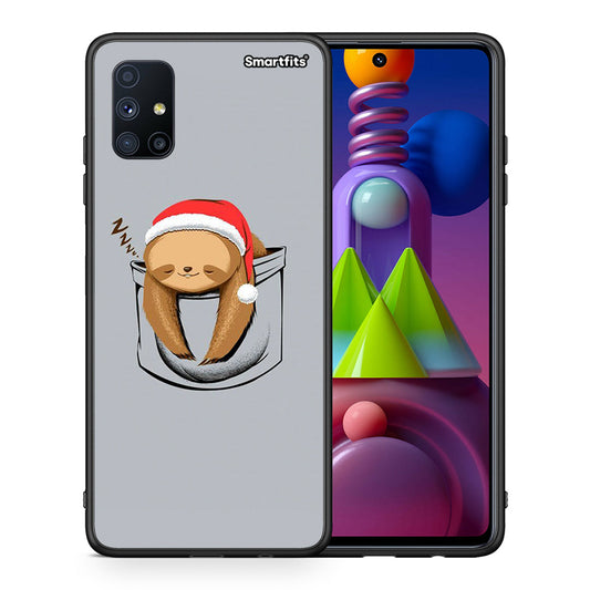 Θήκη Samsung Galaxy M51 Xmas Zzzz από τη Smartfits με σχέδιο στο πίσω μέρος και μαύρο περίβλημα | Samsung Galaxy M51 Xmas Zzzz case with colorful back and black bezels