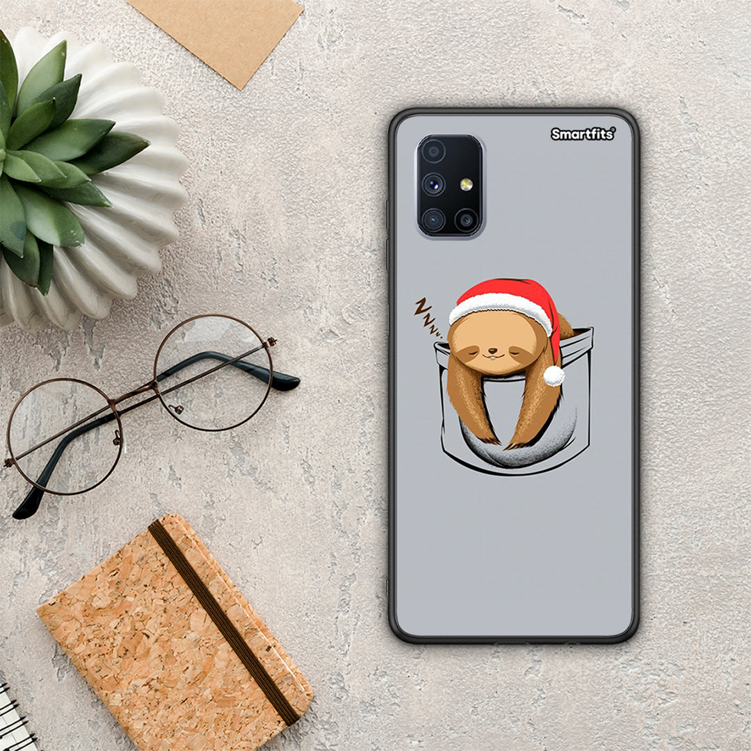 Θήκη Samsung Galaxy M51 Xmas Zzzz από τη Smartfits με σχέδιο στο πίσω μέρος και μαύρο περίβλημα | Samsung Galaxy M51 Xmas Zzzz case with colorful back and black bezels