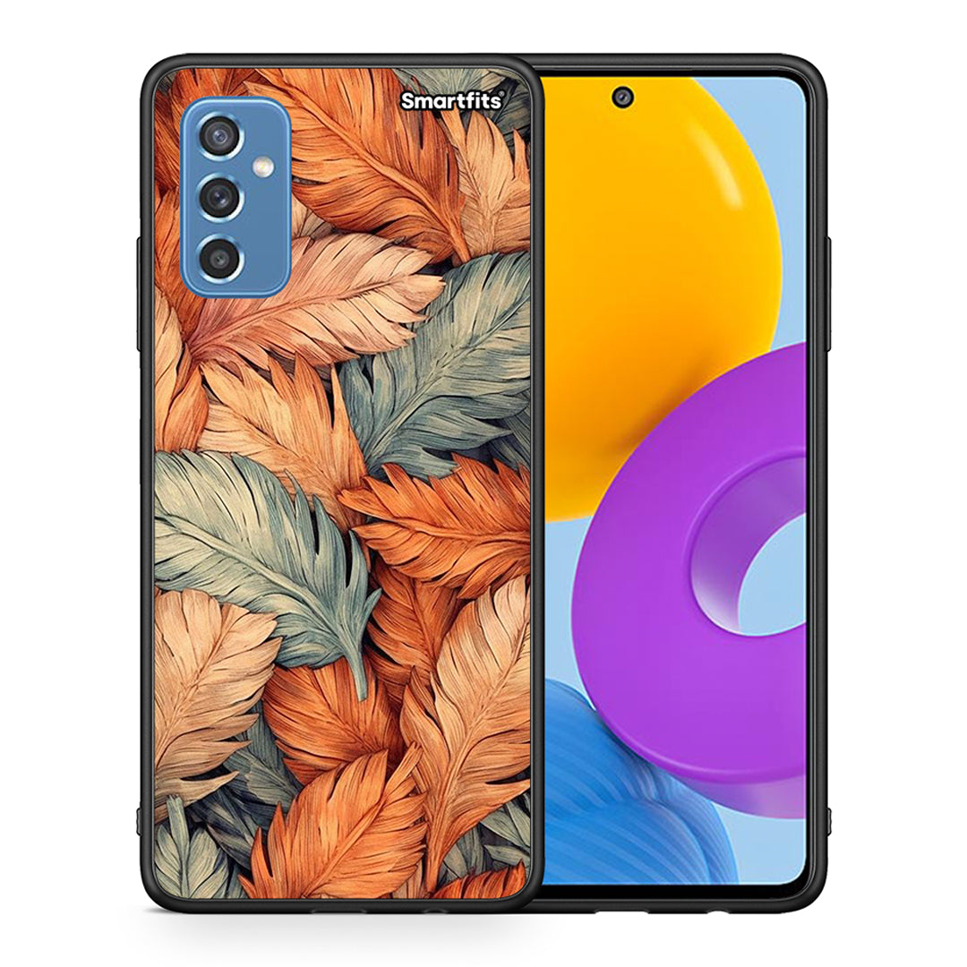 Θήκη Samsung M52 5G Autumn Leaves από τη Smartfits με σχέδιο στο πίσω μέρος και μαύρο περίβλημα | Samsung M52 5G Autumn Leaves case with colorful back and black bezels