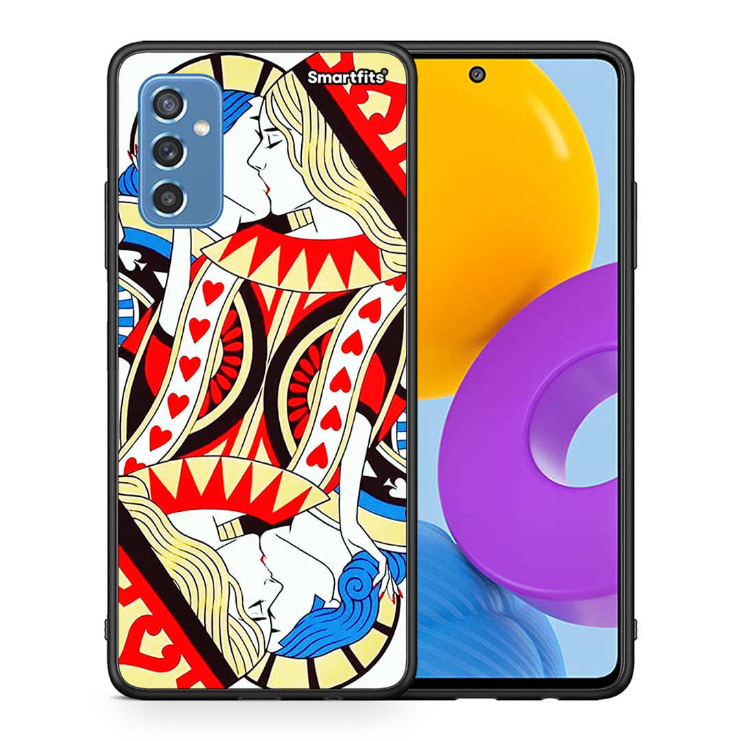 Θήκη Samsung M52 5G Card Love από τη Smartfits με σχέδιο στο πίσω μέρος και μαύρο περίβλημα | Samsung M52 5G Card Love case with colorful back and black bezels