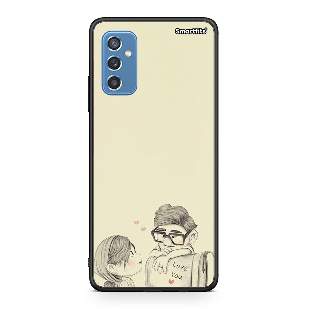 Samsung M52 5G Carl And Ellie θήκη από τη Smartfits με σχέδιο στο πίσω μέρος και μαύρο περίβλημα | Smartphone case with colorful back and black bezels by Smartfits