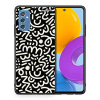 Thumbnail for Θήκη Samsung M52 5G Doodle Art από τη Smartfits με σχέδιο στο πίσω μέρος και μαύρο περίβλημα | Samsung M52 5G Doodle Art case with colorful back and black bezels