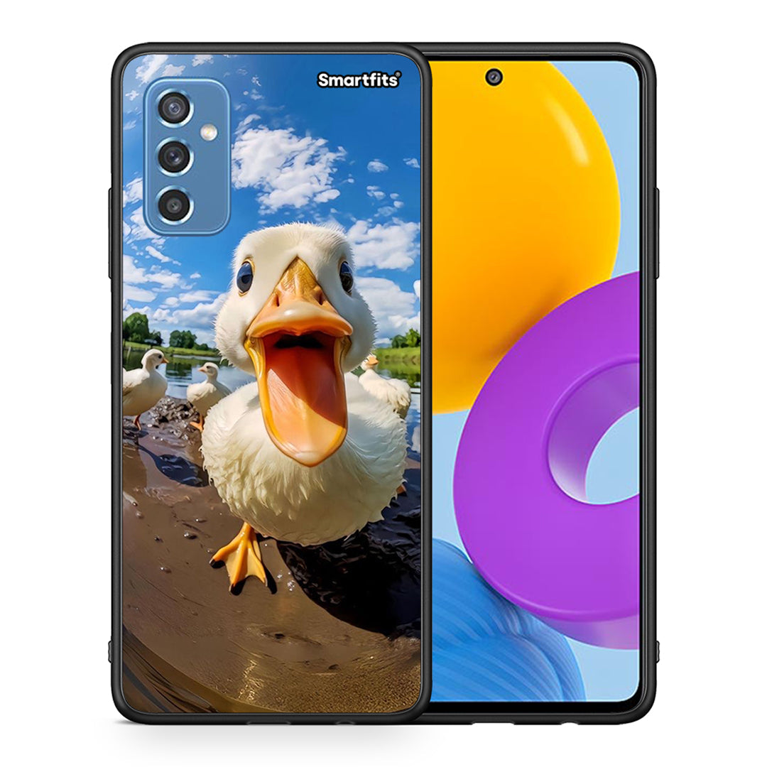 Θήκη Samsung M52 5G Duck Face από τη Smartfits με σχέδιο στο πίσω μέρος και μαύρο περίβλημα | Samsung M52 5G Duck Face case with colorful back and black bezels
