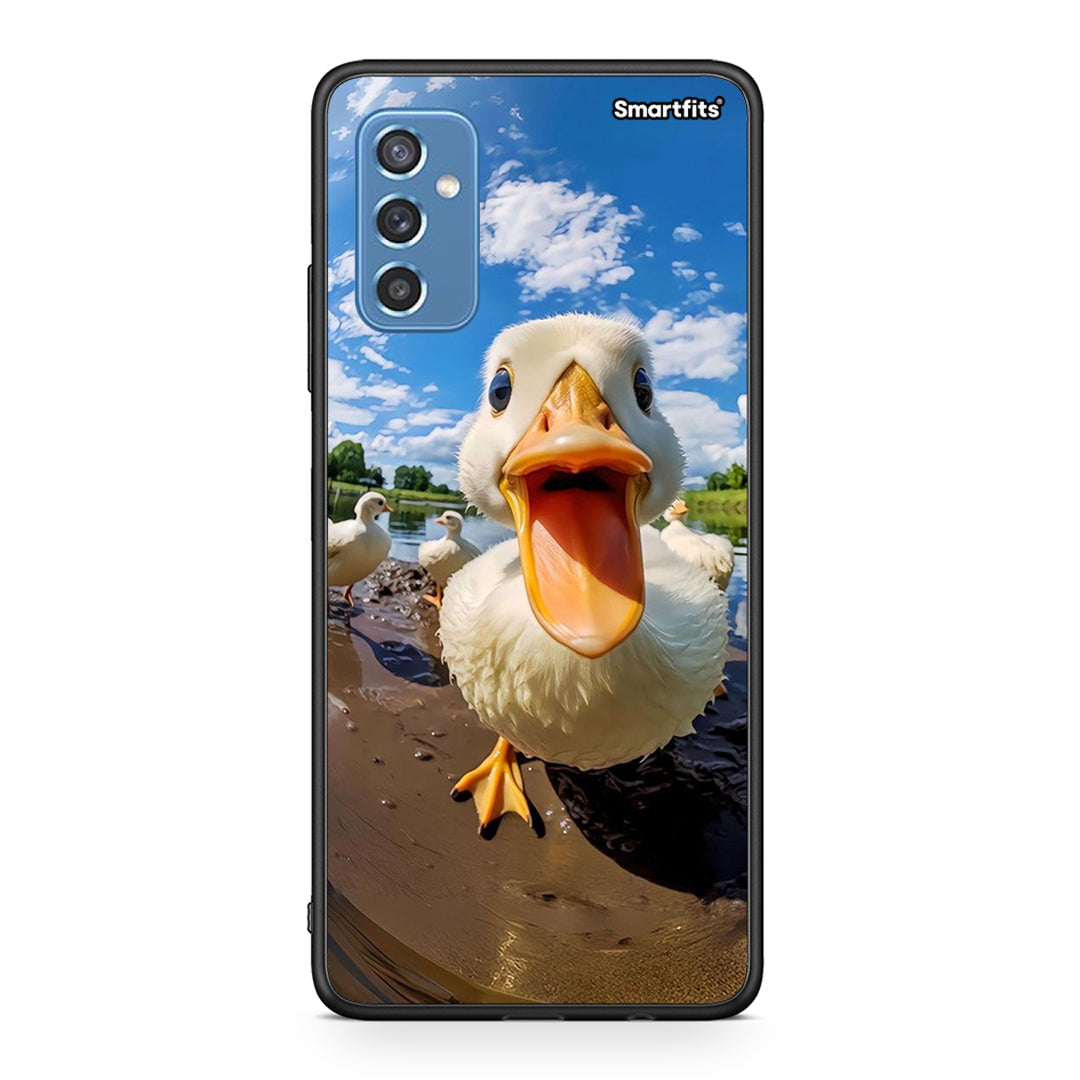 Samsung M52 5G Duck Face θήκη από τη Smartfits με σχέδιο στο πίσω μέρος και μαύρο περίβλημα | Smartphone case with colorful back and black bezels by Smartfits
