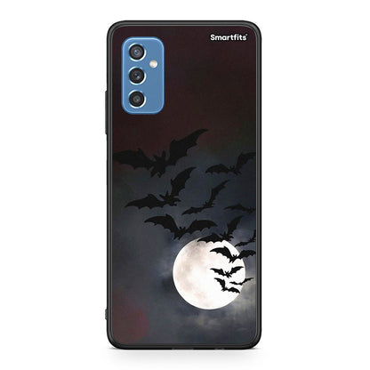 Samsung M52 5G Halloween Bat Night Θήκη από τη Smartfits με σχέδιο στο πίσω μέρος και μαύρο περίβλημα | Smartphone case with colorful back and black bezels by Smartfits