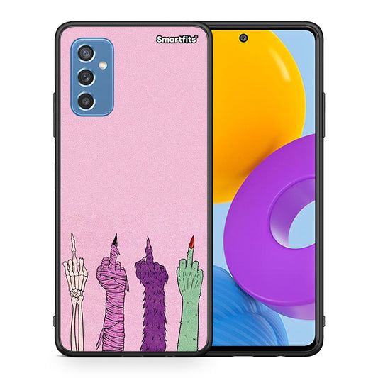 Θήκη Samsung M52 5G Halloween Be A Lady από τη Smartfits με σχέδιο στο πίσω μέρος και μαύρο περίβλημα | Samsung M52 5G Halloween Be A Lady case with colorful back and black bezels