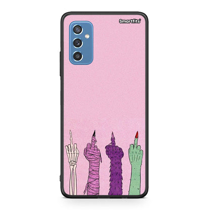Samsung M52 5G Halloween Be A Lady Θήκη από τη Smartfits με σχέδιο στο πίσω μέρος και μαύρο περίβλημα | Smartphone case with colorful back and black bezels by Smartfits