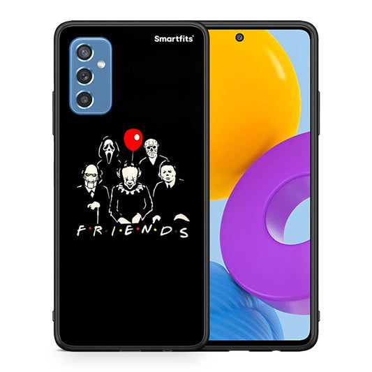 Θήκη Samsung M52 5G Halloween Friends από τη Smartfits με σχέδιο στο πίσω μέρος και μαύρο περίβλημα | Samsung M52 5G Halloween Friends case with colorful back and black bezels