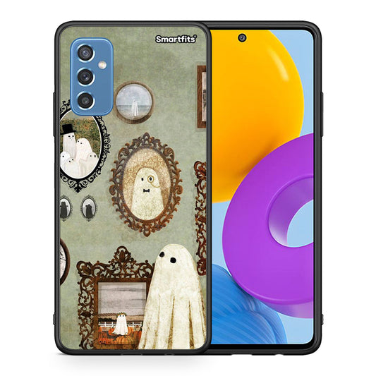 Θήκη Samsung M52 5G Halloween Ghost Season από τη Smartfits με σχέδιο στο πίσω μέρος και μαύρο περίβλημα | Samsung M52 5G Halloween Ghost Season case with colorful back and black bezels