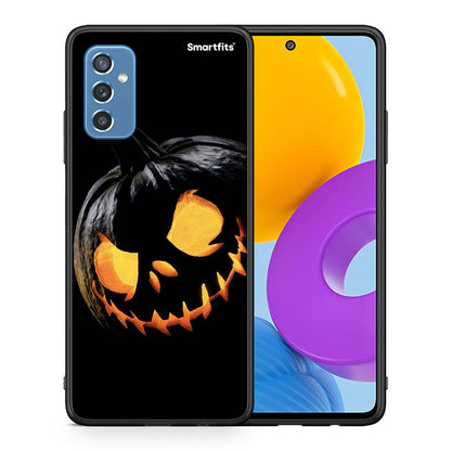 Θήκη Samsung M52 5G Halloween Scary Pumpkin από τη Smartfits με σχέδιο στο πίσω μέρος και μαύρο περίβλημα | Samsung M52 5G Halloween Scary Pumpkin case with colorful back and black bezels