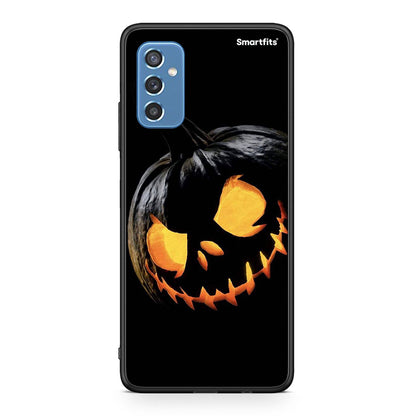 Samsung M52 5G Halloween Scary Pumpkin Θήκη από τη Smartfits με σχέδιο στο πίσω μέρος και μαύρο περίβλημα | Smartphone case with colorful back and black bezels by Smartfits