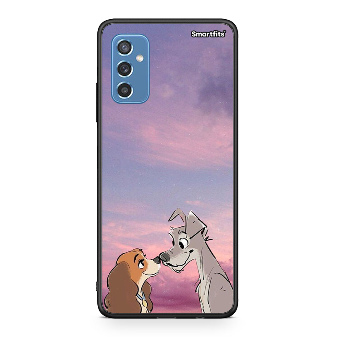 Samsung M52 5G Lady And Tramp θήκη από τη Smartfits με σχέδιο στο πίσω μέρος και μαύρο περίβλημα | Smartphone case with colorful back and black bezels by Smartfits