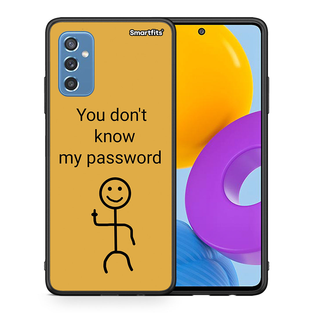 Θήκη Samsung M52 5G My Password από τη Smartfits με σχέδιο στο πίσω μέρος και μαύρο περίβλημα | Samsung M52 5G My Password case with colorful back and black bezels