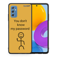 Thumbnail for Θήκη Samsung M52 5G My Password από τη Smartfits με σχέδιο στο πίσω μέρος και μαύρο περίβλημα | Samsung M52 5G My Password case with colorful back and black bezels