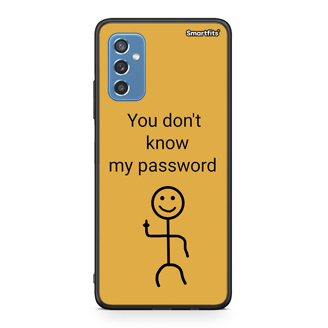 Samsung M52 5G My Password Θήκη από τη Smartfits με σχέδιο στο πίσω μέρος και μαύρο περίβλημα | Smartphone case with colorful back and black bezels by Smartfits