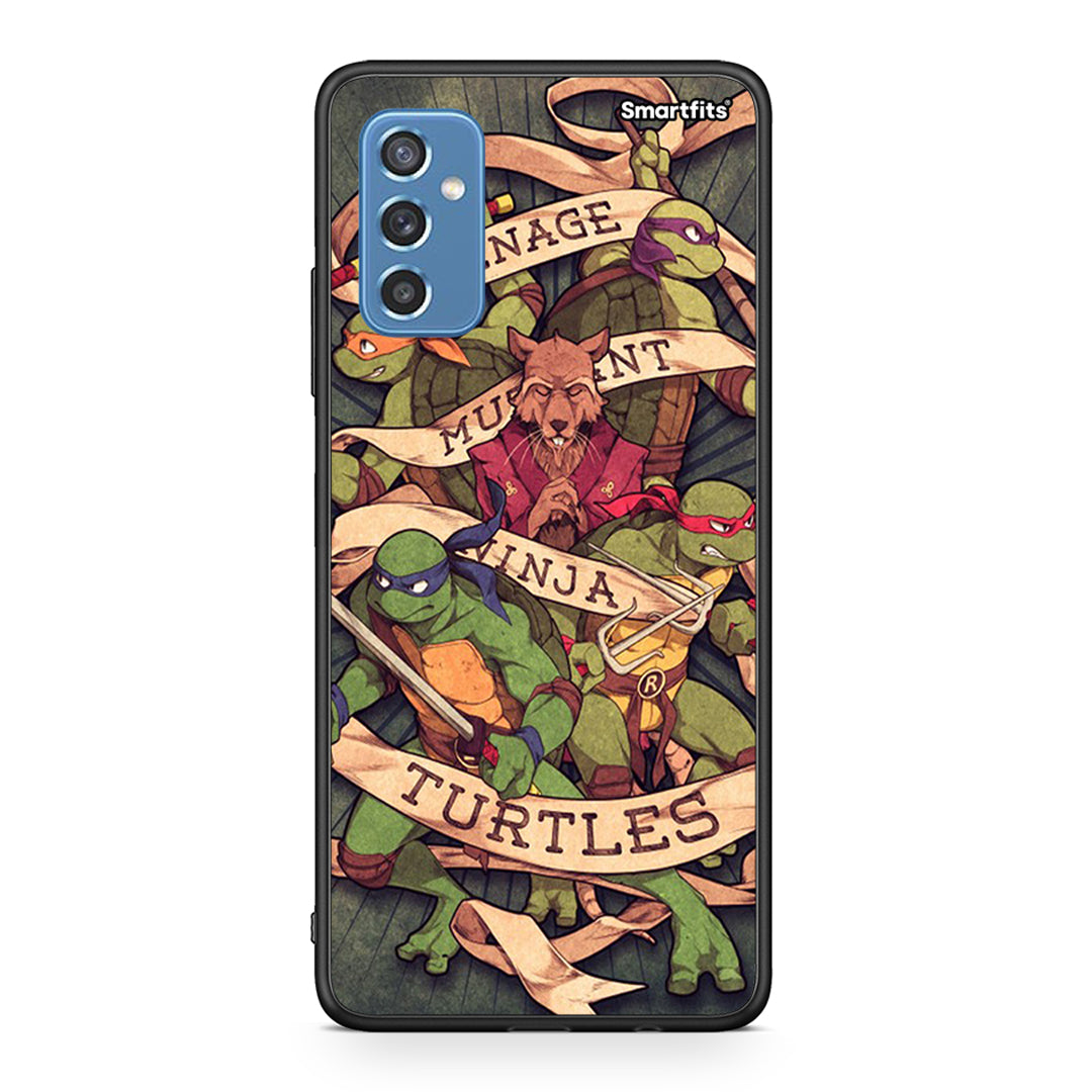 Samsung M52 5G Ninja Turtles θήκη από τη Smartfits με σχέδιο στο πίσω μέρος και μαύρο περίβλημα | Smartphone case with colorful back and black bezels by Smartfits