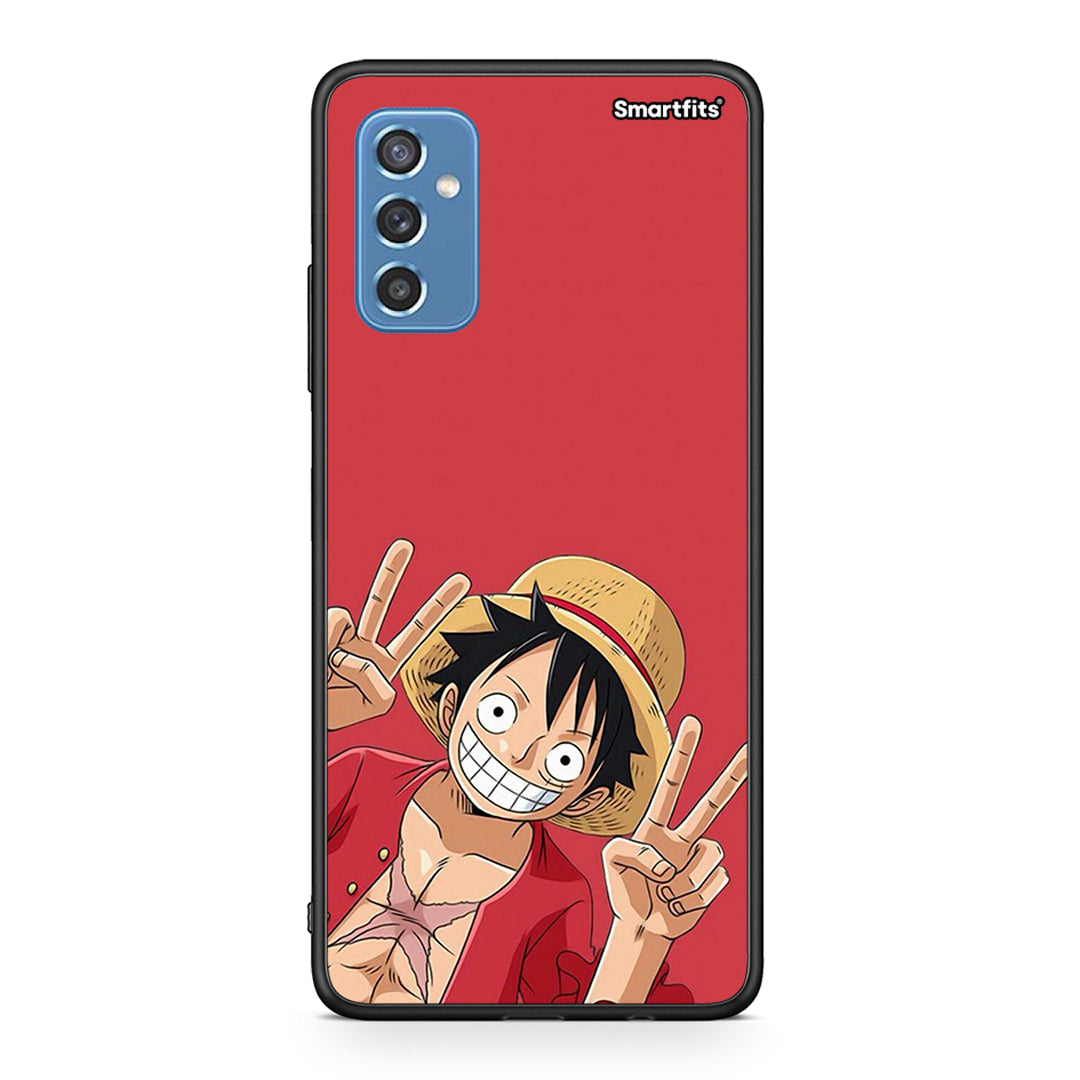 Samsung M52 5G Pirate Luffy Θήκη από τη Smartfits με σχέδιο στο πίσω μέρος και μαύρο περίβλημα | Smartphone case with colorful back and black bezels by Smartfits
