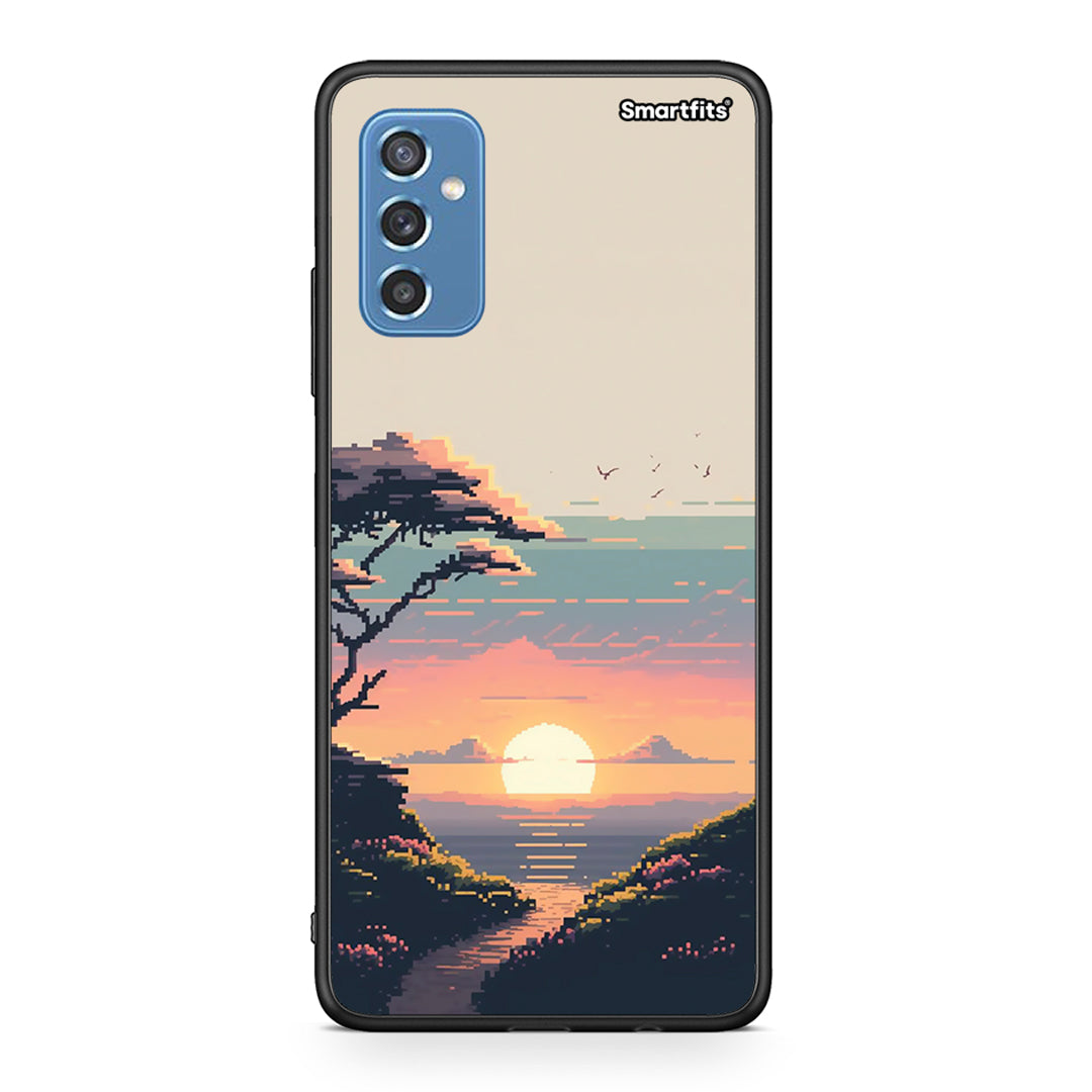 Samsung M52 5G Pixel Sunset Θήκη από τη Smartfits με σχέδιο στο πίσω μέρος και μαύρο περίβλημα | Smartphone case with colorful back and black bezels by Smartfits