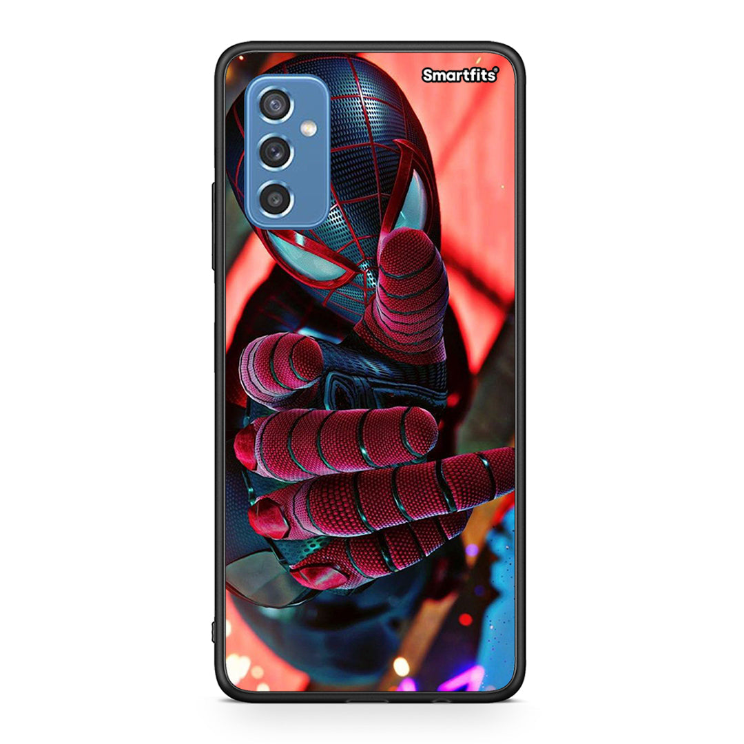 Samsung M52 5G Spider Hand Θήκη από τη Smartfits με σχέδιο στο πίσω μέρος και μαύρο περίβλημα | Smartphone case with colorful back and black bezels by Smartfits