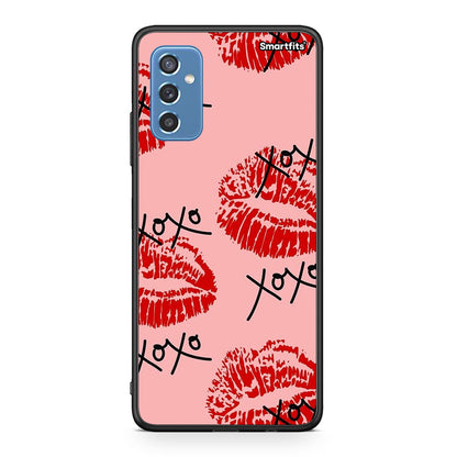 Samsung M52 5G XOXO Lips θήκη από τη Smartfits με σχέδιο στο πίσω μέρος και μαύρο περίβλημα | Smartphone case with colorful back and black bezels by Smartfits