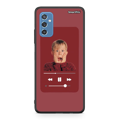 Samsung M52 5G Xmas Alone Music θήκη από τη Smartfits με σχέδιο στο πίσω μέρος και μαύρο περίβλημα | Smartphone case with colorful back and black bezels by Smartfits