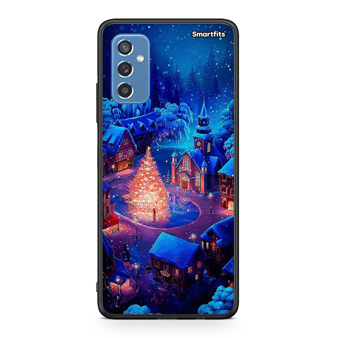 Samsung M52 5G Xmas Village θήκη από τη Smartfits με σχέδιο στο πίσω μέρος και μαύρο περίβλημα | Smartphone case with colorful back and black bezels by Smartfits