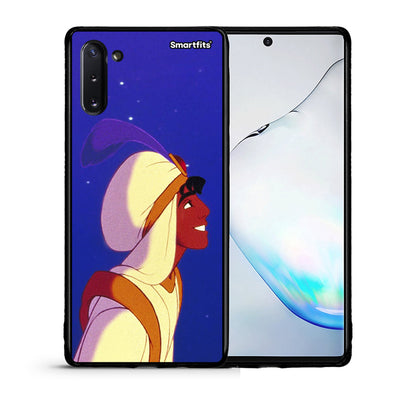 Θήκη Samsung Note 10 Alladin And Jasmine Love 1 από τη Smartfits με σχέδιο στο πίσω μέρος και μαύρο περίβλημα | Samsung Note 10 Alladin And Jasmine Love 1 case with colorful back and black bezels