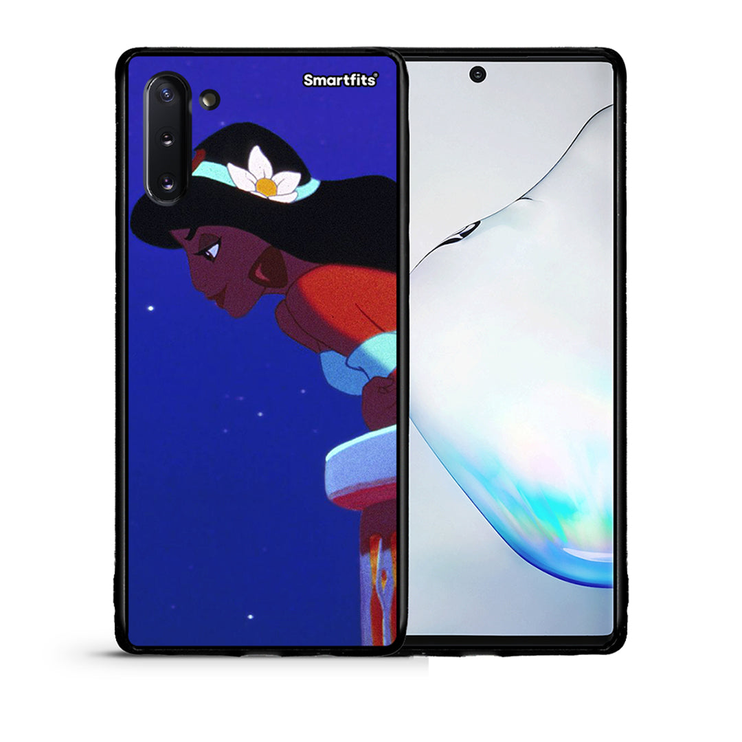 Θήκη Samsung Note 10 Alladin And Jasmine Love 2 από τη Smartfits με σχέδιο στο πίσω μέρος και μαύρο περίβλημα | Samsung Note 10 Alladin And Jasmine Love 2 case with colorful back and black bezels