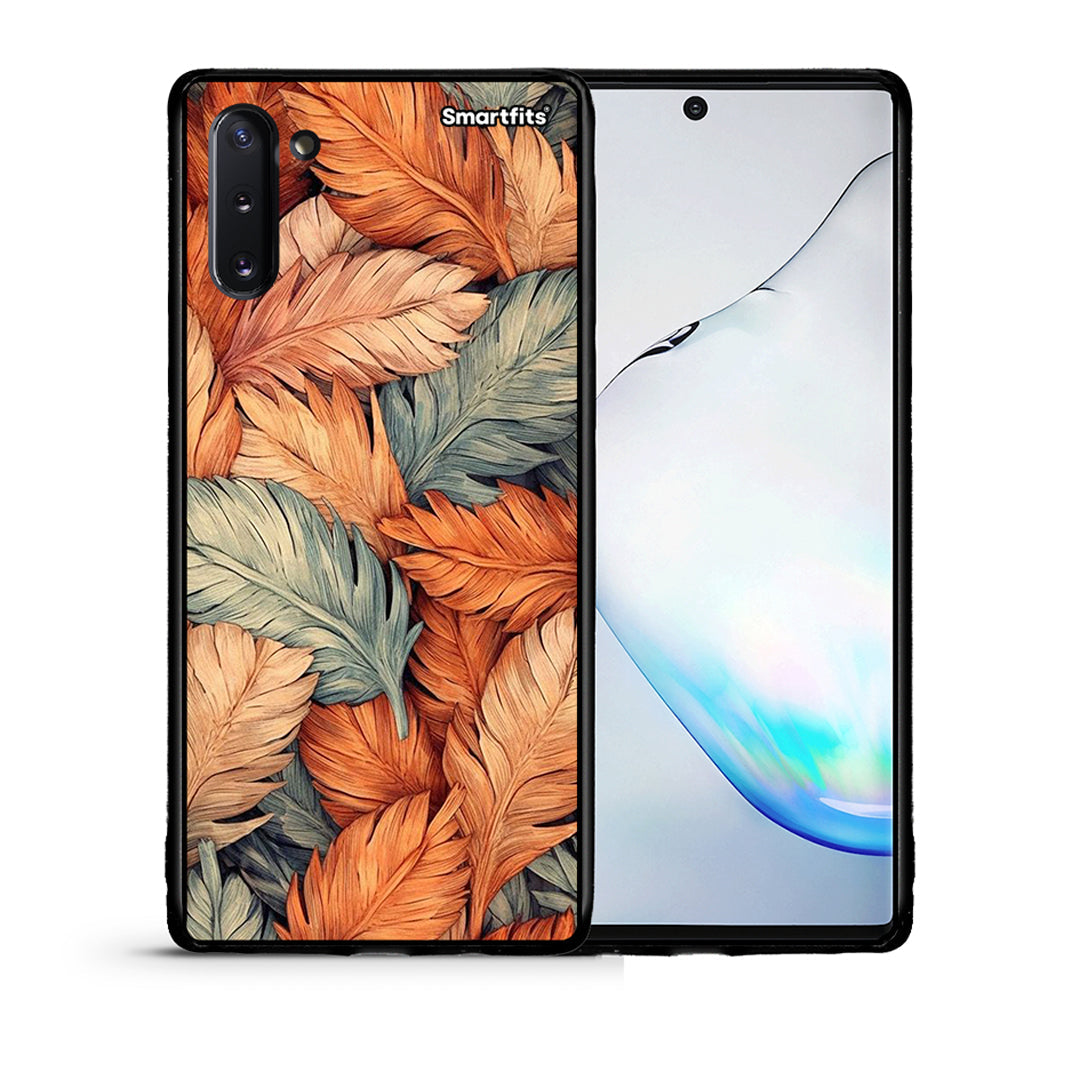 Θήκη Samsung Note 10 Autumn Leaves από τη Smartfits με σχέδιο στο πίσω μέρος και μαύρο περίβλημα | Samsung Note 10 Autumn Leaves case with colorful back and black bezels