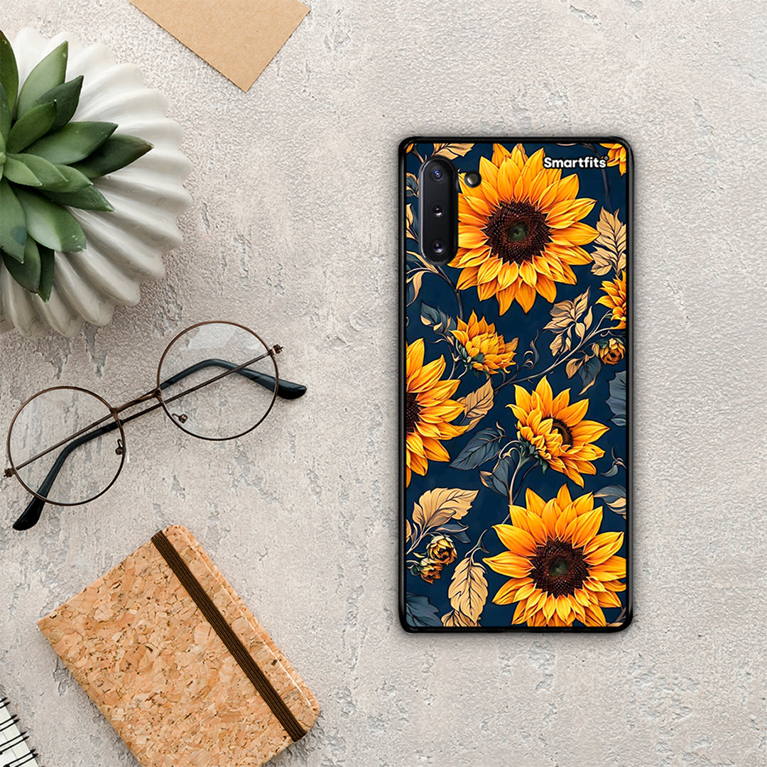Autumn Sunflowers - Samsung Galaxy Note 10 θήκη