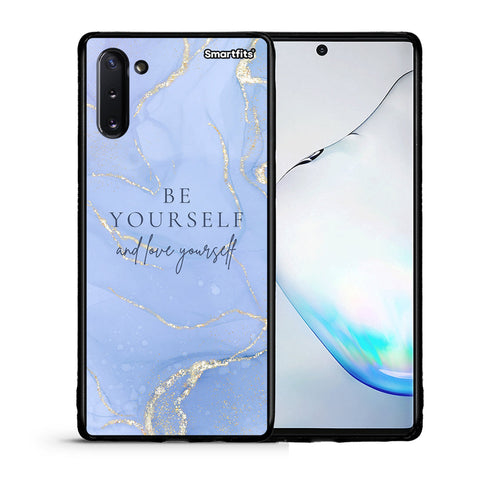 Θήκη Samsung Note 10 Be Yourself από τη Smartfits με σχέδιο στο πίσω μέρος και μαύρο περίβλημα | Samsung Note 10 Be Yourself case with colorful back and black bezels