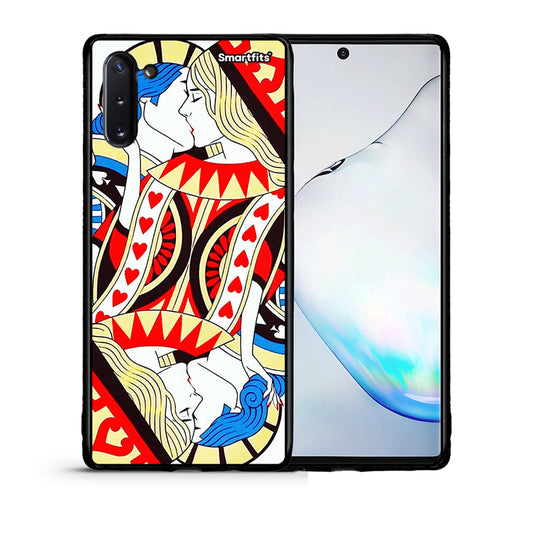 Θήκη Samsung Note 10 Card Love από τη Smartfits με σχέδιο στο πίσω μέρος και μαύρο περίβλημα | Samsung Note 10 Card Love case with colorful back and black bezels
