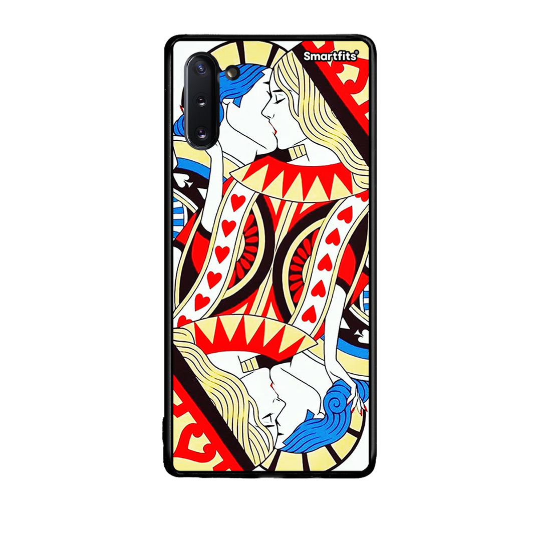 Samsung Note 10 Card Love θήκη από τη Smartfits με σχέδιο στο πίσω μέρος και μαύρο περίβλημα | Smartphone case with colorful back and black bezels by Smartfits