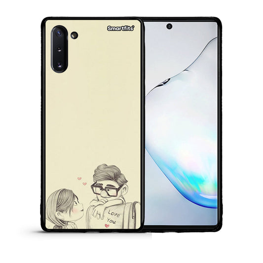 Θήκη Samsung Note 10 Carl And Ellie από τη Smartfits με σχέδιο στο πίσω μέρος και μαύρο περίβλημα | Samsung Note 10 Carl And Ellie case with colorful back and black bezels