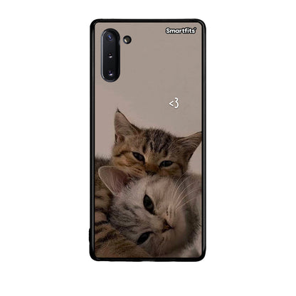 Samsung Note 10 Cats In Love Θήκη από τη Smartfits με σχέδιο στο πίσω μέρος και μαύρο περίβλημα | Smartphone case with colorful back and black bezels by Smartfits